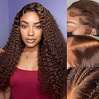 Vista 53 de SENSAIRUITE Pelucas de cabello humano con encaje frontal, prearrancadas, sin pegamento, encaje ancho, densidad 180, pelucas de cabello humano de 13