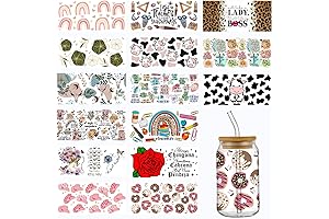 UV DTF Cup Wrap Transfer Sticker for 16OZ Libbey Glasses