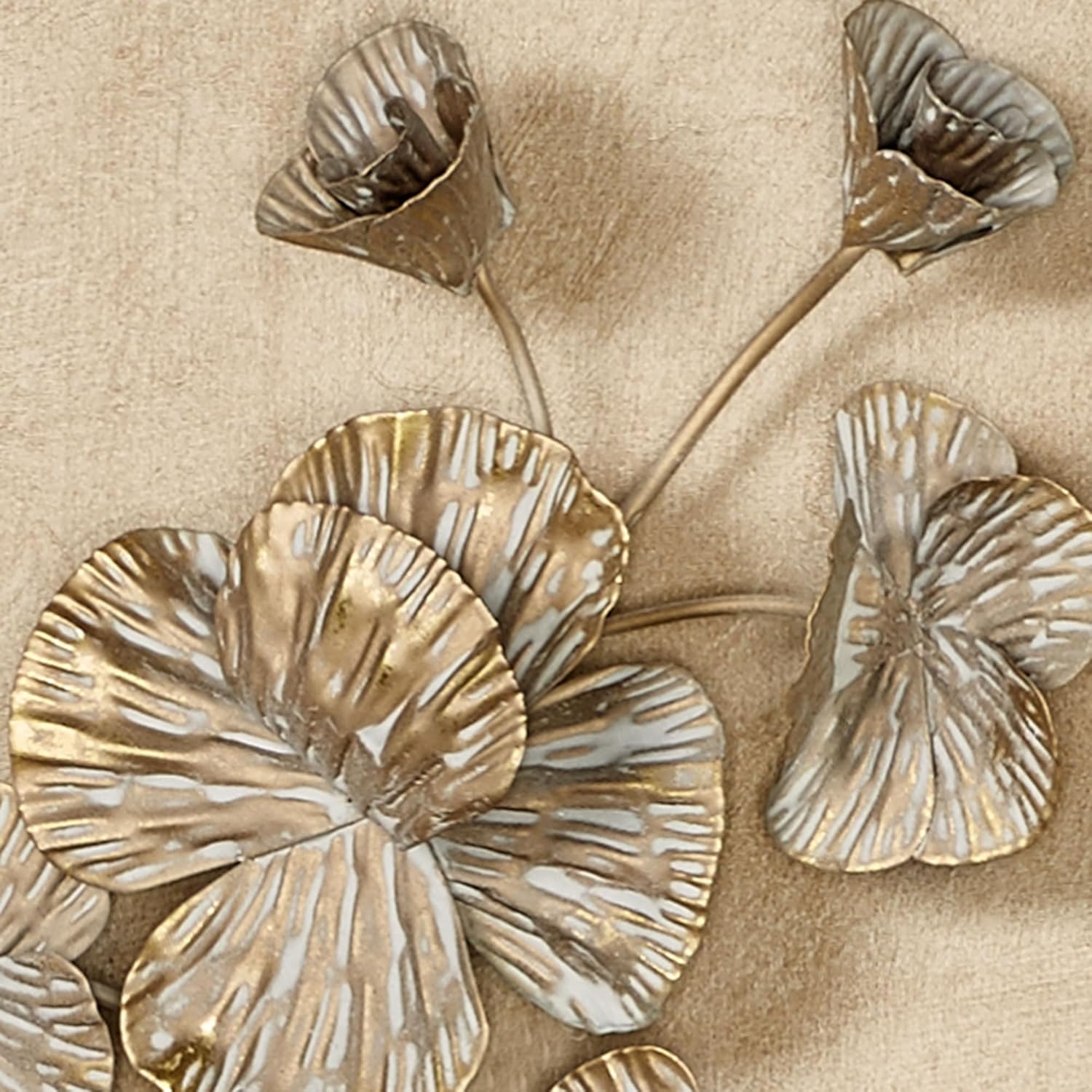 Oralie Orchids in Vase Floral Wall Art Gold