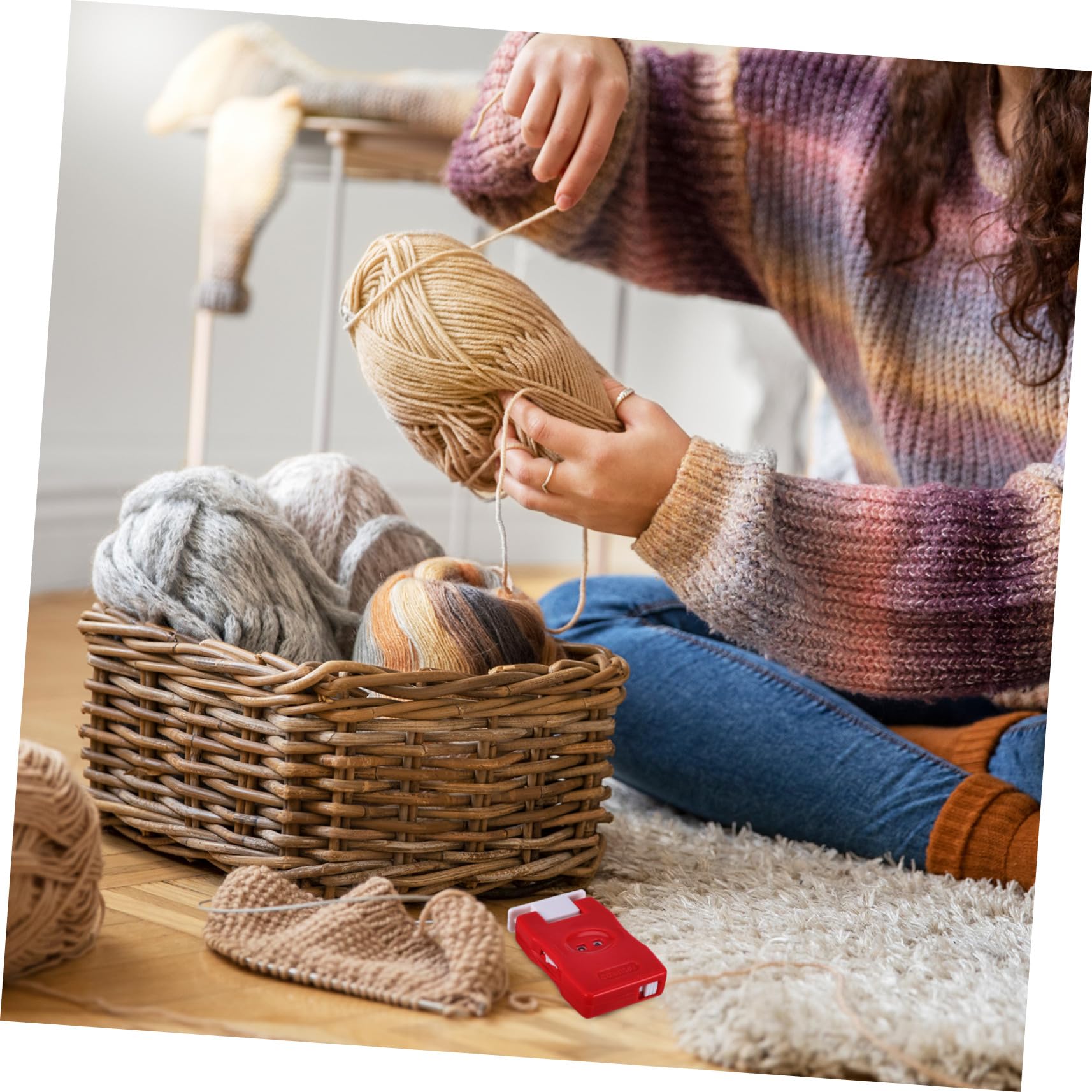 Angoily 5 Sätze Strickzähler Für Stricken Und Häkeln Leichter Und Tragbarer Reihenzähler Benutzerfreundlich Kompakt Und Kräftigen Farben Zubehör Für Handarbeiten 2 Stücke * 5