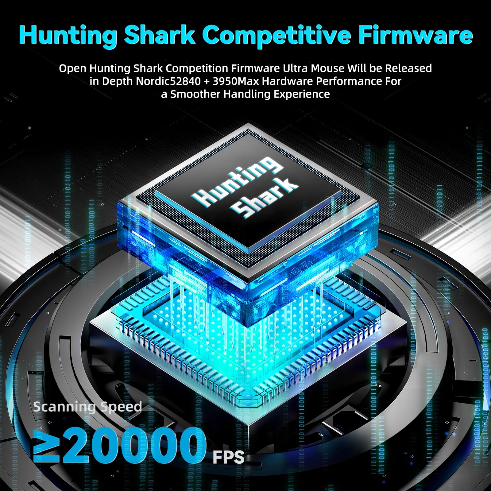 ATTACK SHARK V5 Kabellose Gaming Maus 53g, 20000 FPS, Optische Schalter, PAW3950MAX 42K DPI Sensor, 8KHz RGB Empfänger, Tri-Mode BT/2.4GHz/USB-C, 500mAh, Mittel- bis Große Hände (Weiß)