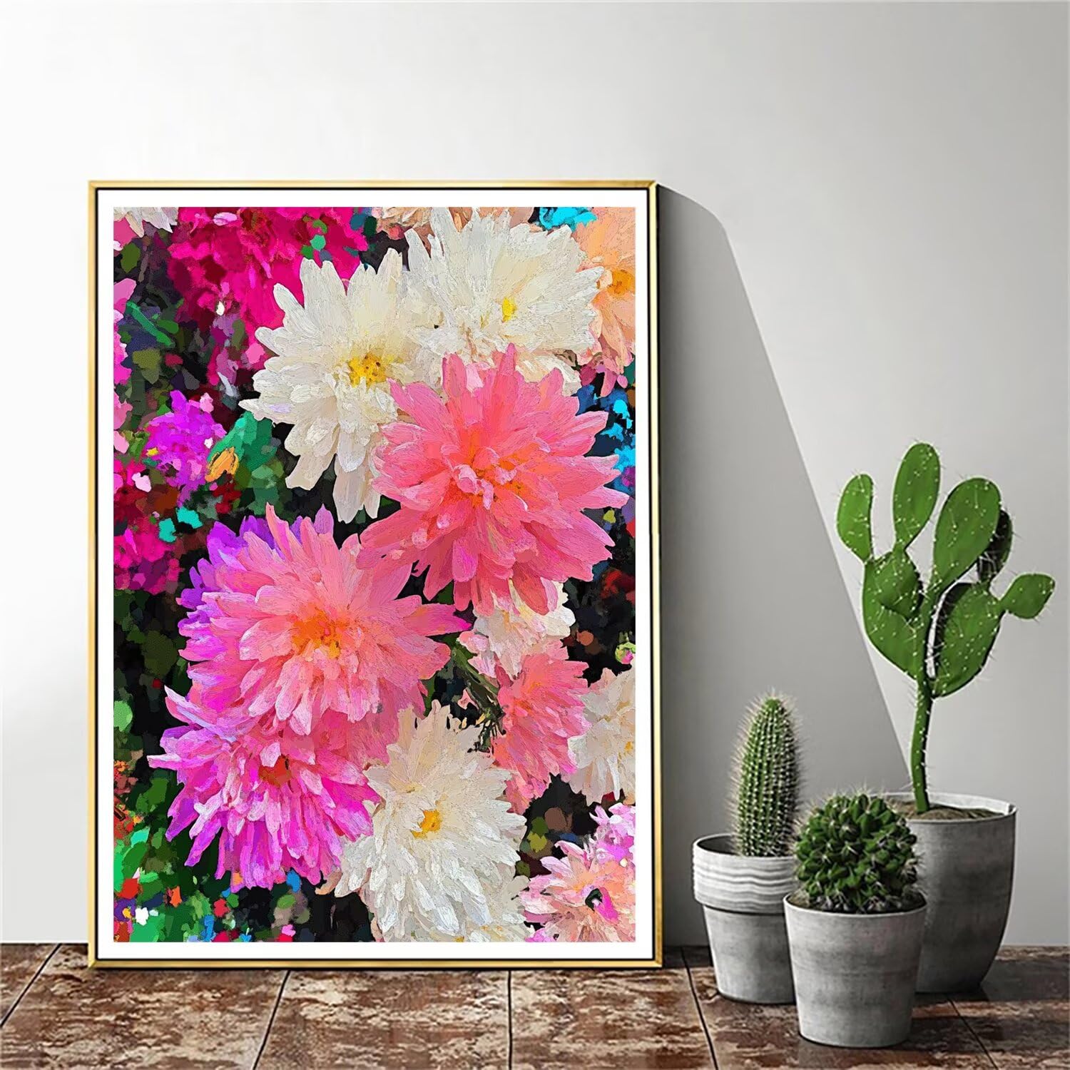 Pintar por Numeros Adultos pintar por numeros niños manualidades niños 10 años, DIY Pintar por Números de Pincel y Pintura acrílica Decoraciones para el Hogar Manualidades, sin Marco 60x80cm C-102