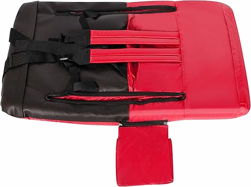 Miniatura 48 de Flash Furniture Asientos de estadio portátiles para gradas o bancos, sillas de estadio acolchadas con correas para mochila y almacenamiento, paquete