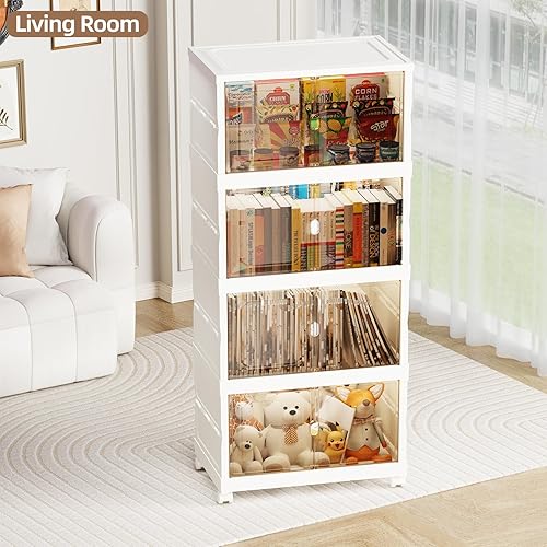 Miniatura 6 de Contenedores de almacenamiento de plástico plegables grandes de 220 cuartos de galón, contenedores de almacenamiento apilables de 4 niveles para