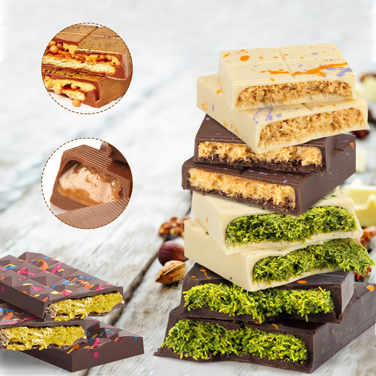 Moule Silicone Tablette de Chocolat 24 Rectangles 14 x 7 cm – ︱Ingrédients & Matériel de Cuisine et Pâtisserie