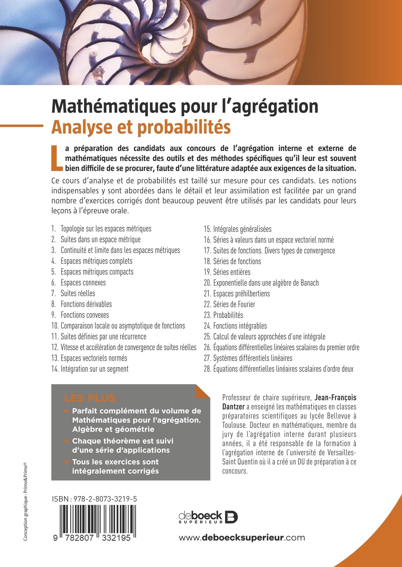 Mathématiques pour l'agrégation - Analyse et probabilités: Éléments de cours avec plus de 200 exercices corrigés