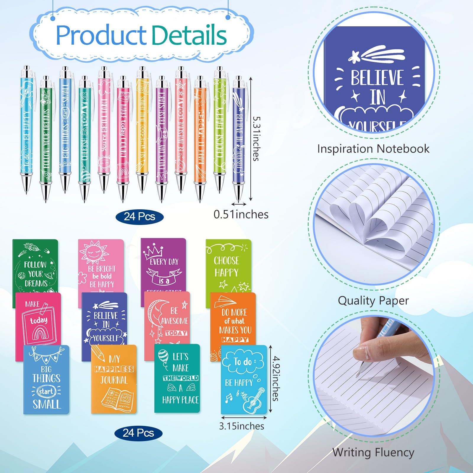 Pasimy 194 Pcs Inspirational Gifts Set Party Favor Motivational Mini ...