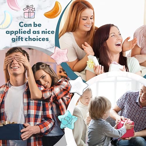 Miniatura 6 de 30 piedras de preocupación, luna y estrella, cristales a granel, piedras preciosas de preocupación de estrellas, piedras de pulgar talladas a mano