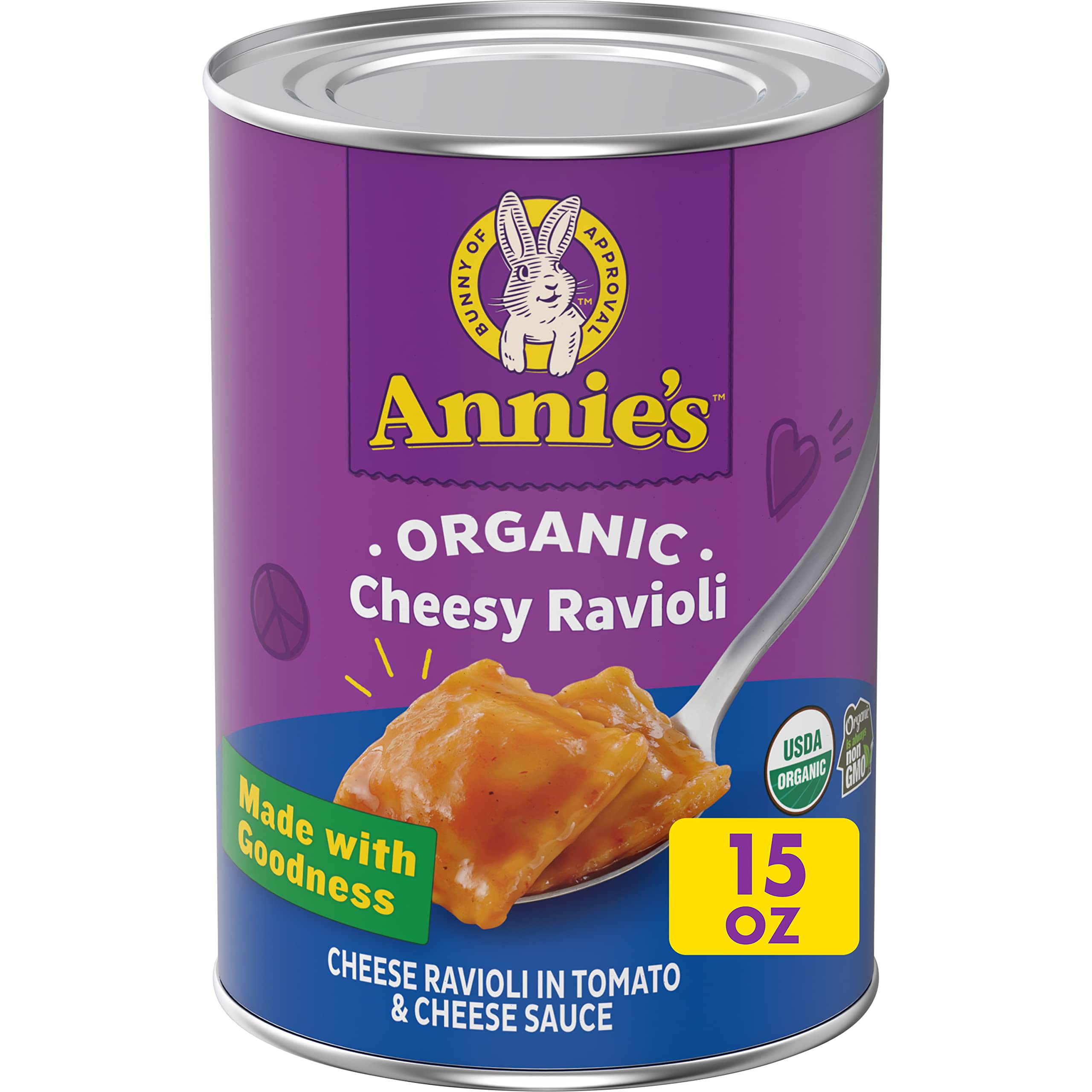 Annie's Organic Cheesy Ravioli in Tomato & Cheese Sauce, 15 oz.