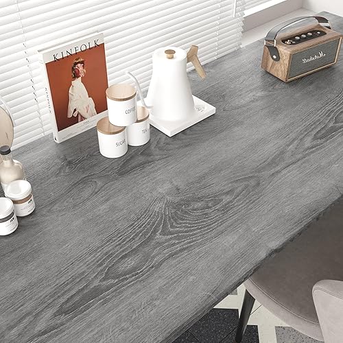 Miniatura 2 de Papel tapiz de madera rústica gris para despegar y pegar, papel de contacto de madera para gabinetes, papel de contacto autoadhesivo de grano de