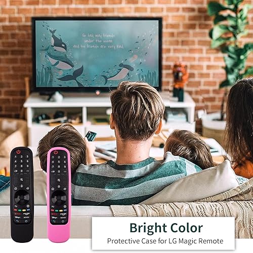 Miniatura 6 de Paquete de 2 fundas para control remoto LG Magic, funda protectora de silicona para control remoto LG Smart TV, LG MR212223, a prueba de golpes,