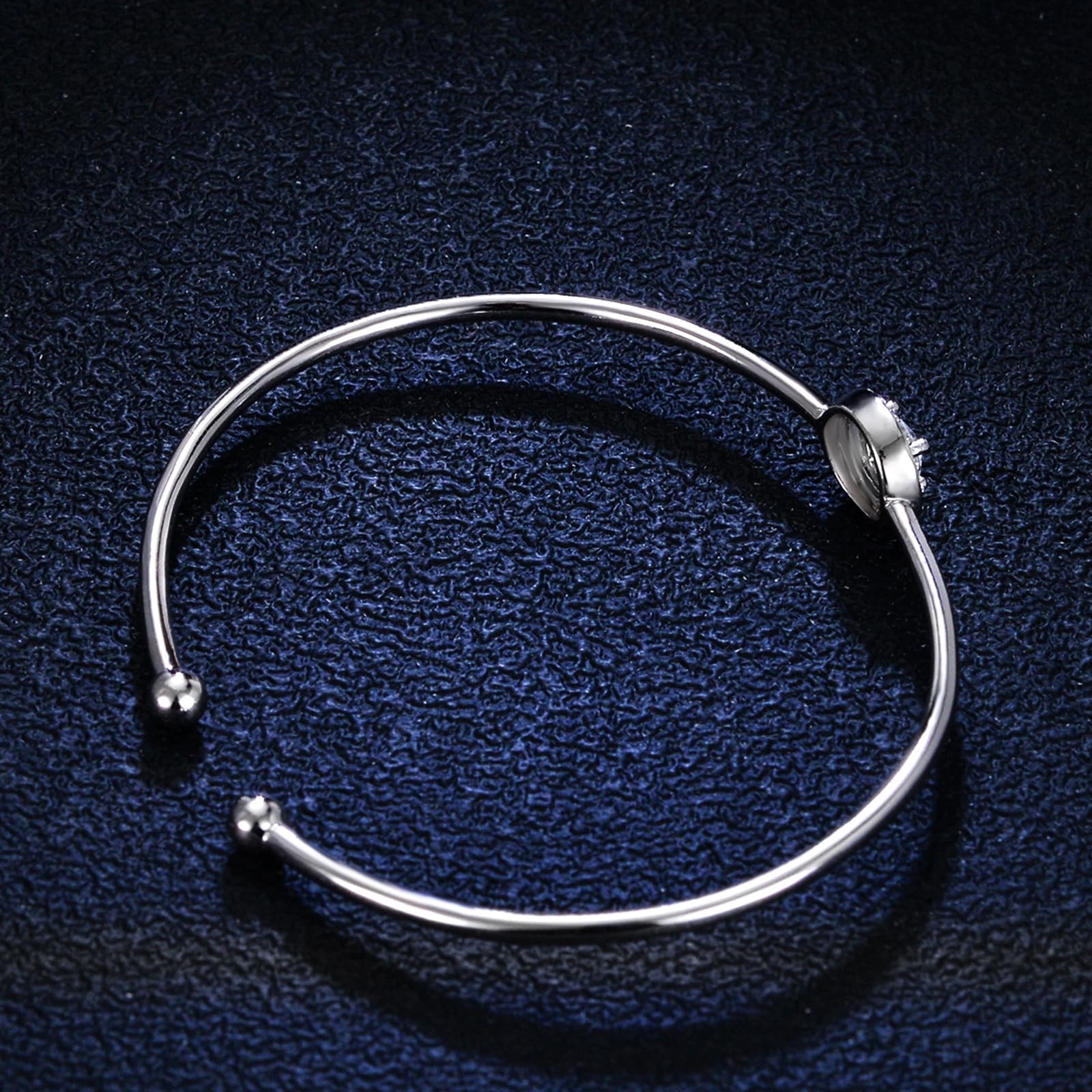 Bransoletki damskie złote, 0,5 ct diamenty tworzone Halo Open Gold 375, 9/14/18K białe złoto & PT950