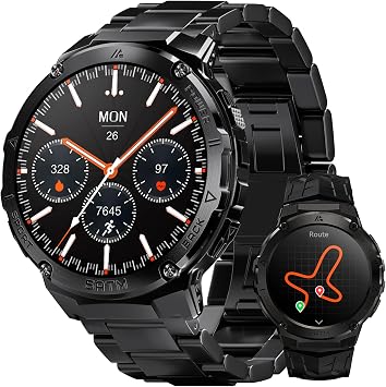 AMAZTIM Smart Watch with GPS, Rugged Outdoor Fitness Watch, 5 ATM & IP69K
