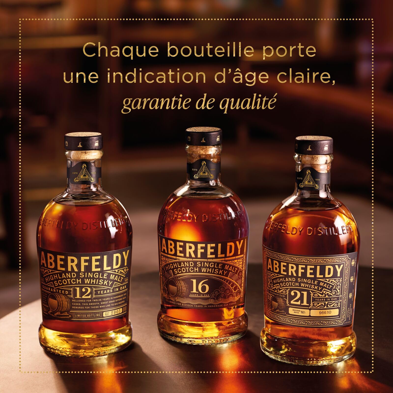 Aberfeldy 16 Year Old Single Malt Scotch Whisky, 40 % vol., 70 cl / 700 ml, Whisky premium affiné dans des fûts de Sherry Oloroso en premier remplissage