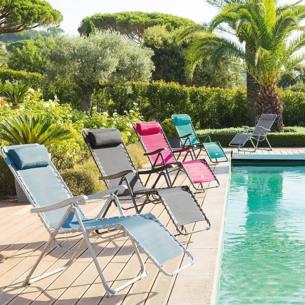 Hespéride Fauteuil détente d'extérieur Silos Taupe