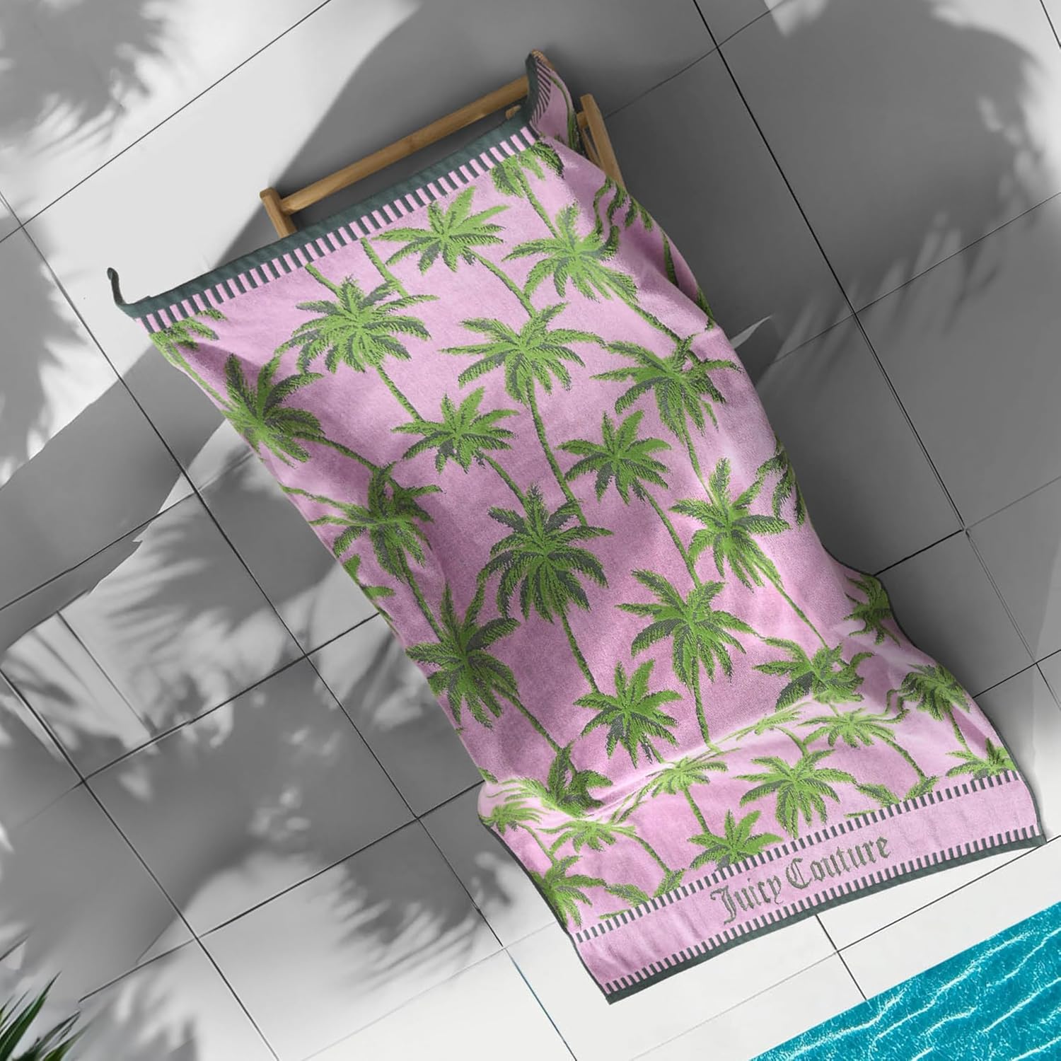 Juicy Couture Palm Trees 36″ x 72″ 100% Cotton Oversized Beach Towel – Soft, Absorbent, and Quick-Drying, Perfect for Beach, Pool, or Travel Juicy Couture Palm Trees 36″ x 72″ 100% Cotton Oversized Beach Towel – Soft, Absorbent, and Quick-Drying, Perfect for Beach, Pool, or Travel