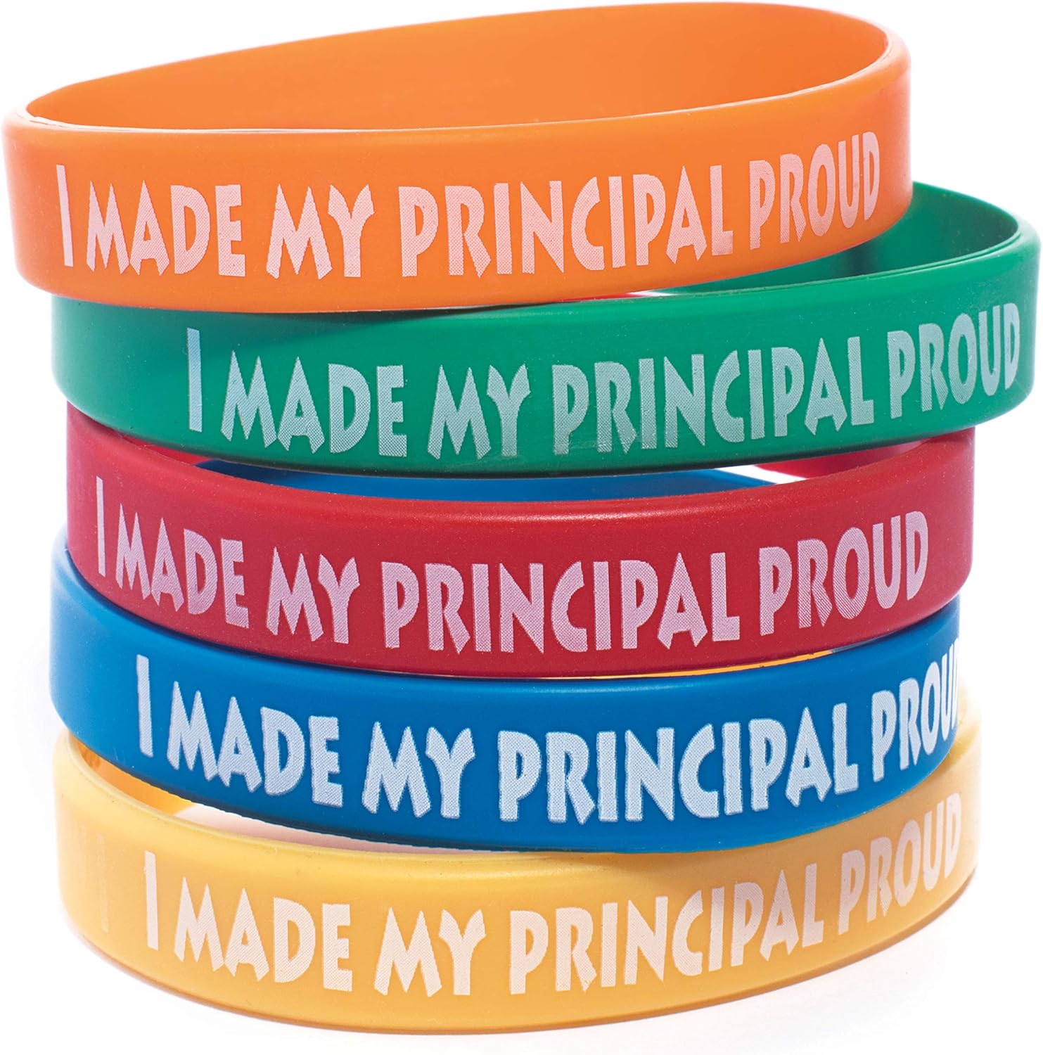 Anderson's Silicone Wristband Assortments, Academic Wristbands for Kids, 25/pkg