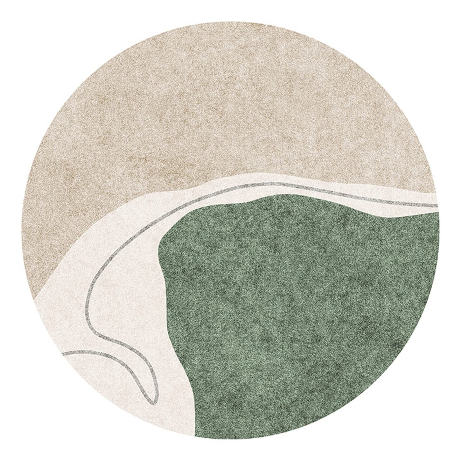 Rundfläche Teppich Khaki grün Große Teppich 80 cm 100 cm 120 cm 160 cm 200cm Moderne Kreis Teppiche für Wohnzimmer Küche Flur Indoor Runde rutschfeste Waschbare Bodenmatte ( Size : Durchmesser 120cm )
