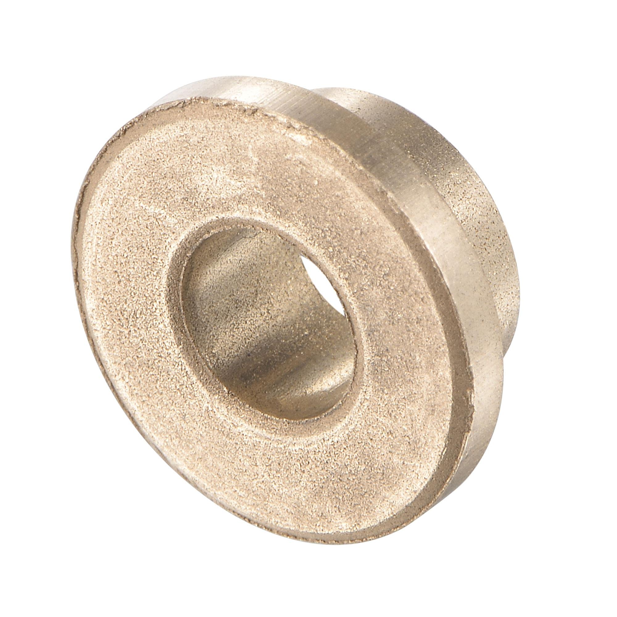 Roulement Bronze Fritté Autolubrifiant Lot De 12 Roulements à Douille à Bride Sourcing Map - Alésage 6mm, Extérieur 8mm, Longueur 12mm, Bronze Fritté Roulement à Bride 8x12mm