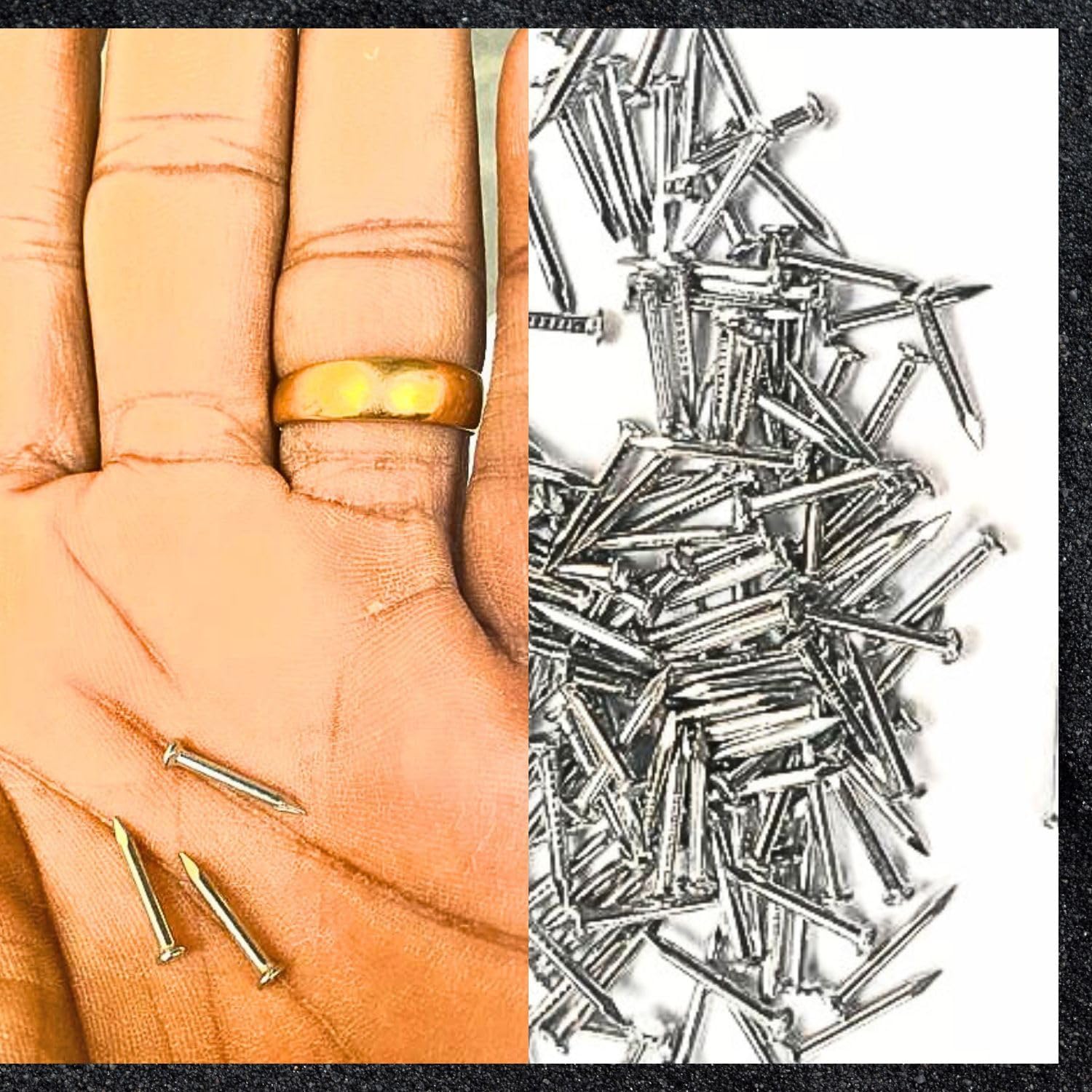 Best Strong Small choti Size Hardware keel | Steel Wall Nails | rustproof and Bent Proof Wall Nails for Hanging Photo Frames Picture, DIY Craft (0.75 inch- 150 peices)