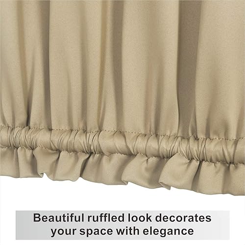 Miniatura 5 de Aquazolax FBA_AZUSFDP5472C08 Cortina opaca para puerta de tratamiento de ventanas, panel individual, color gris pardocaqui, 54 x 72 pulgadas (ancho