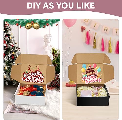 Miniatura 6 de Paquete de 30 cajas de envío blancas de 8 x 6 x 3 pulgadas, cajas de correo corrugado, cajas de embalaje para productos, caja de cartón reciclable,