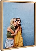 Kate and Laurel Sylvie 16x20 Custom Framed Canvas Wall Art - Personalized Photo Print for Bedroom Living Room Gallery Wall, Hand Framed in USA