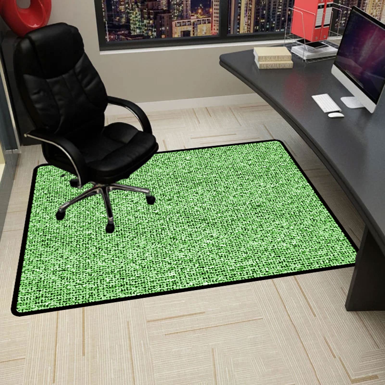 Tapis de chaise de jeu 80x120 cm de protection sol bois dur pour bureau