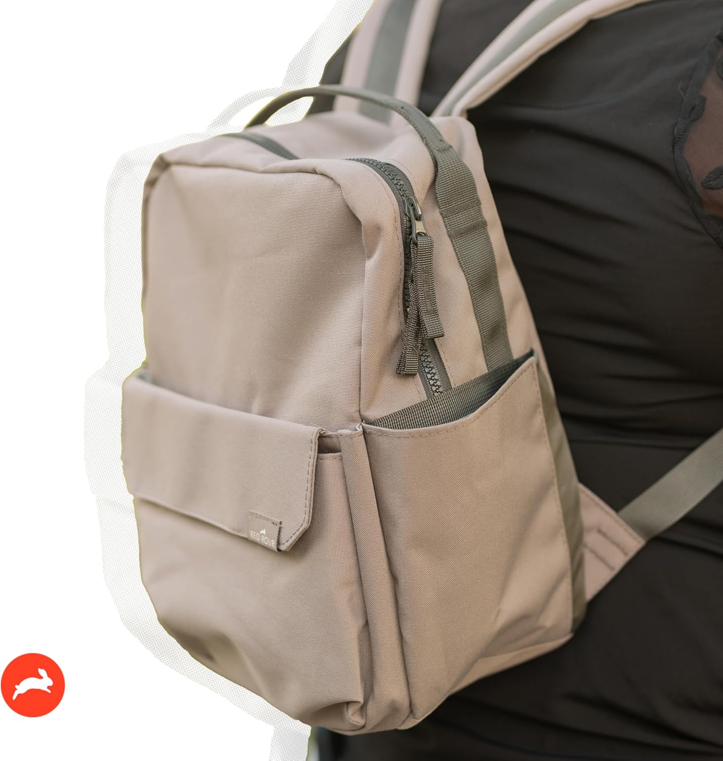 RED ROVR Mini Roo Lightweight Backpack | 6 pockets for everyday essentials (Truffle) - Image 2