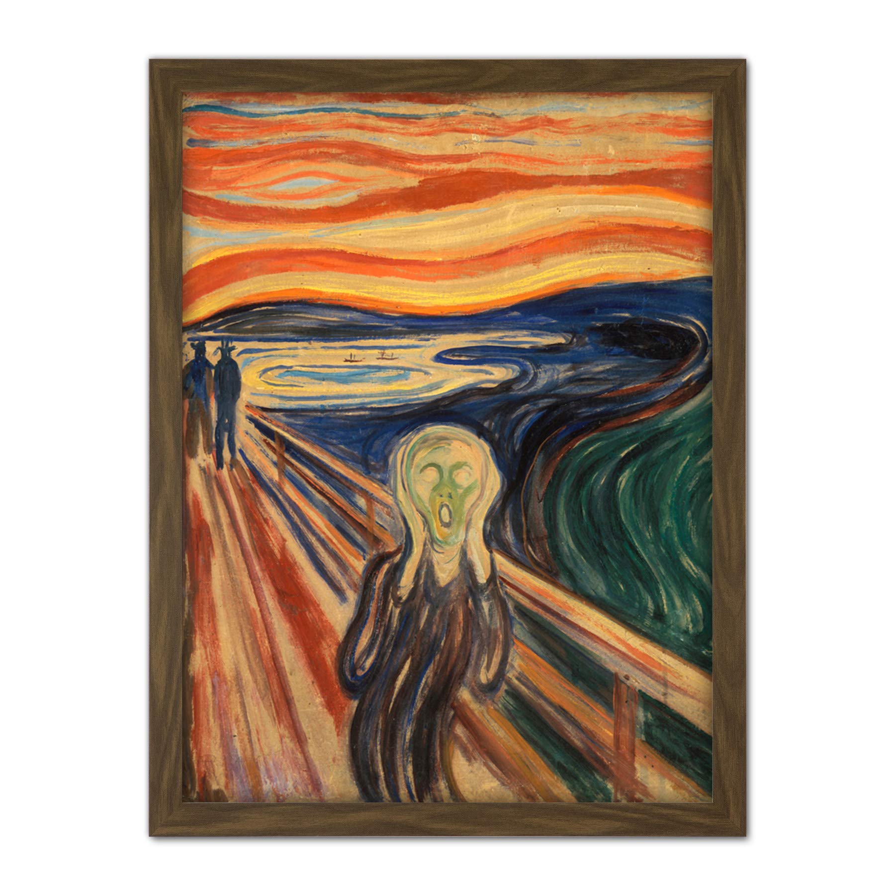 Wee Blue Coo Edvard Munch Scream Artwork Framed Wall Art Print 18X24 Inch