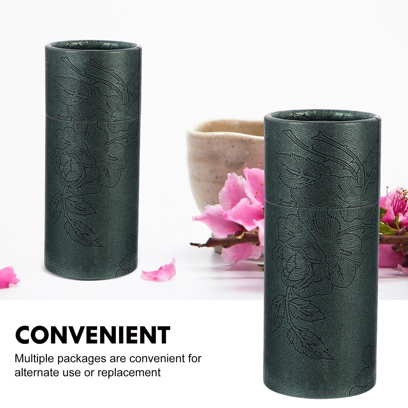 VILLCASE Scatola Cilindrica in Carta Kraft Verde, Confezione 20 Pezzi