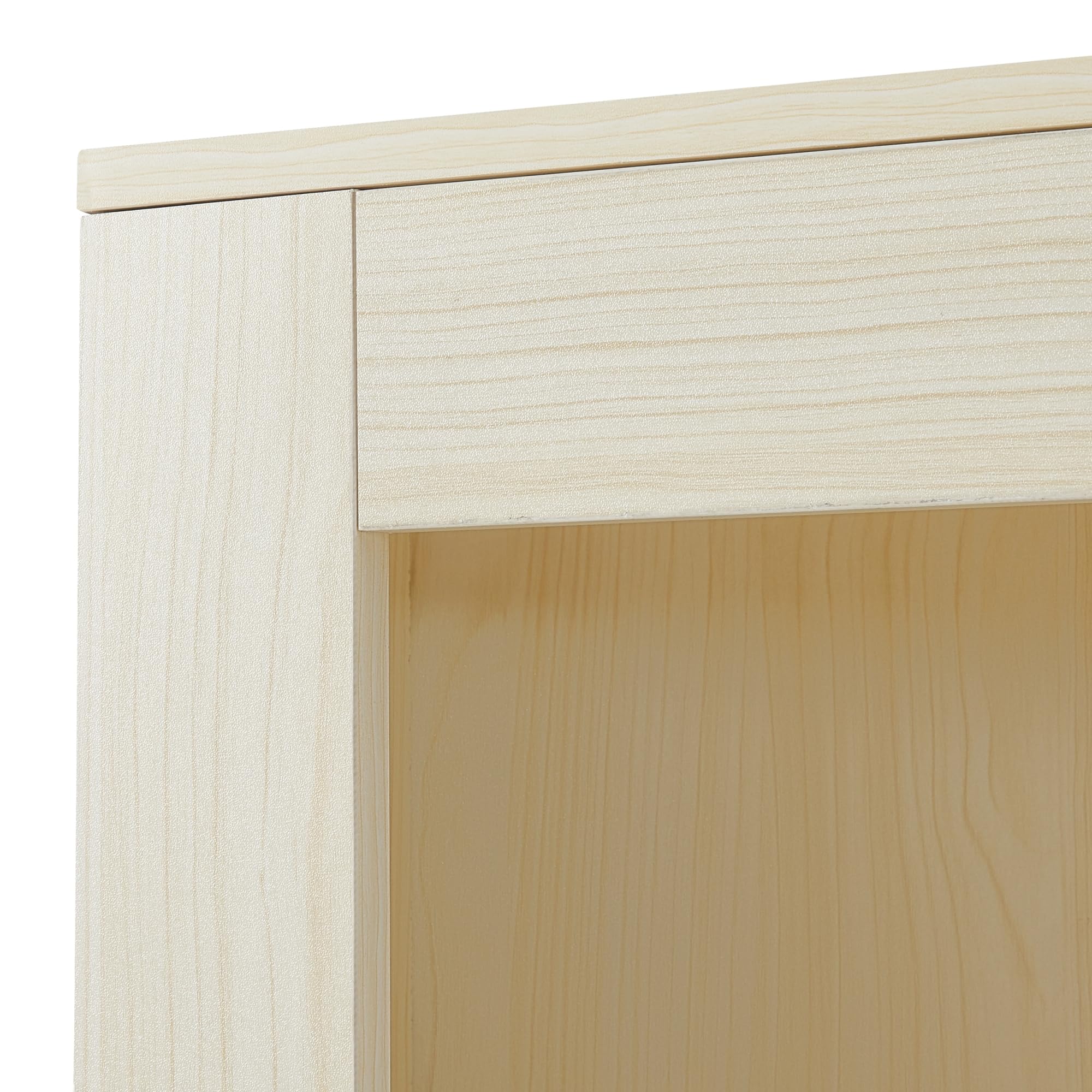 [en.casa] Eckschrank Eura Wohnzimmerschrank mit 2 Türen Hochschrank Bücherschrank Aktenschrank mit 3 offenen Ablagen Eckregal für Wohnzimmer, Büro, Flur 170x62x30cm Eiche