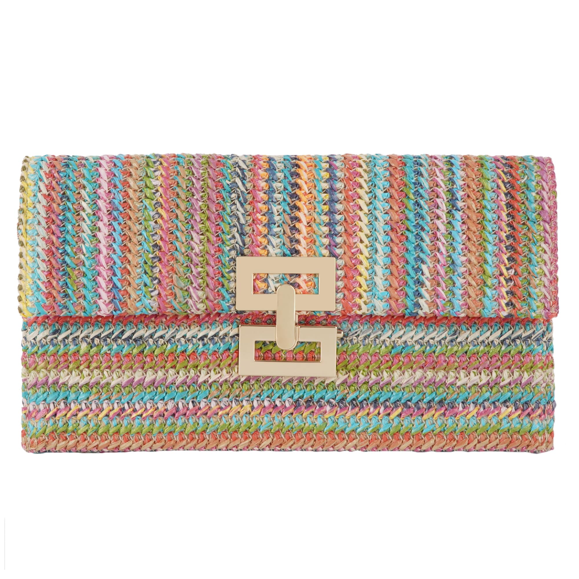Women's Straw Evening Clutch Purse Wedding Hand-woved Bridesmaid Handbag Summer Envelope Beach