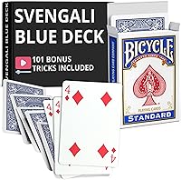 Vista 12 de Ted's Sterling Magic Precision Blue Rider Back Bicicleta Svengali Deck con instrucciones para más de 100 trucos (Reina de Corazones)