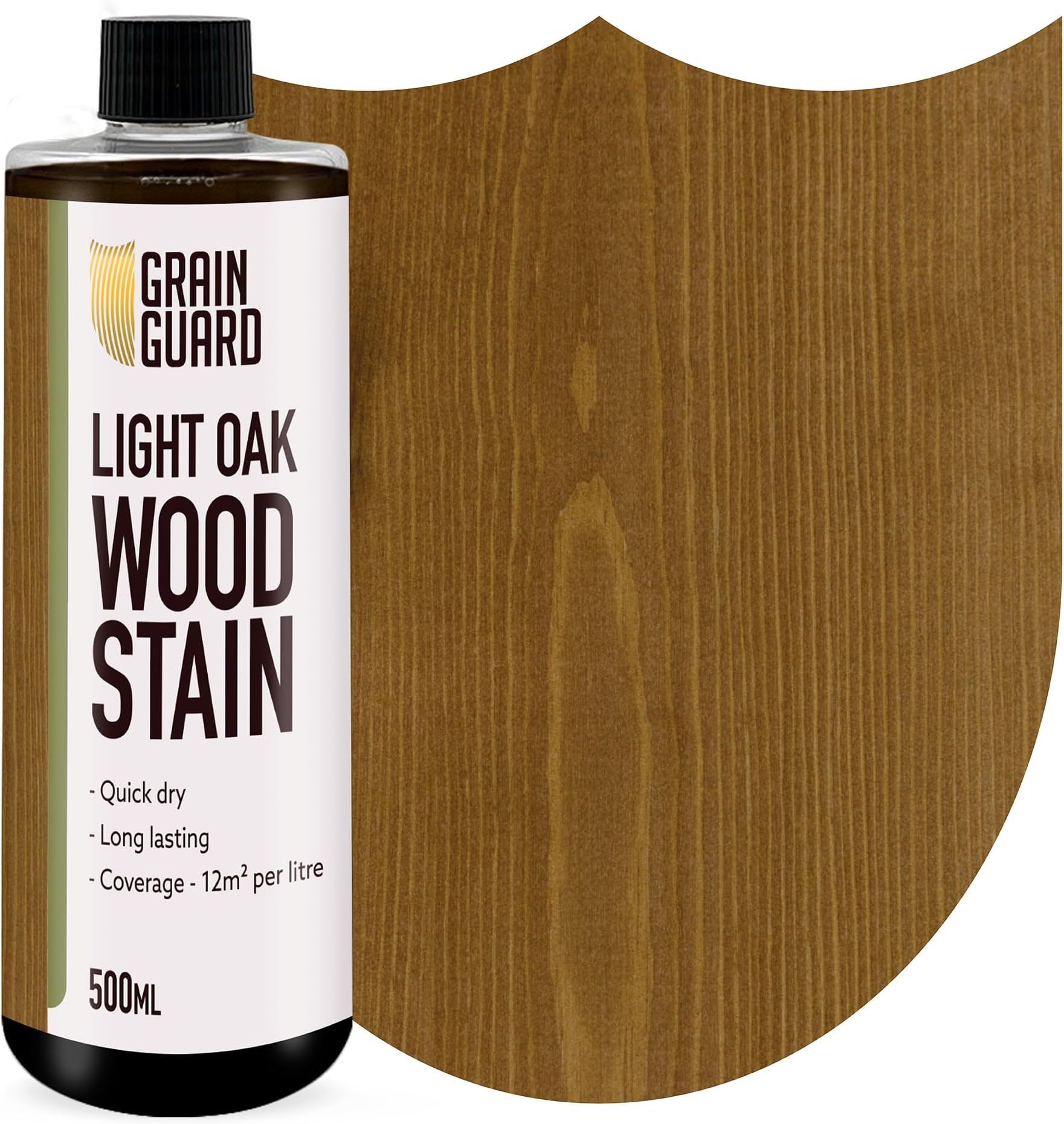 Wood Stain Water Based | Light Oak | 500ml | Interior Furniture Stain | Light & Dark Stains | Eco-Friendly & Non-Toxic Wood Dye | Easy Application | Quick Dry & Low Odour