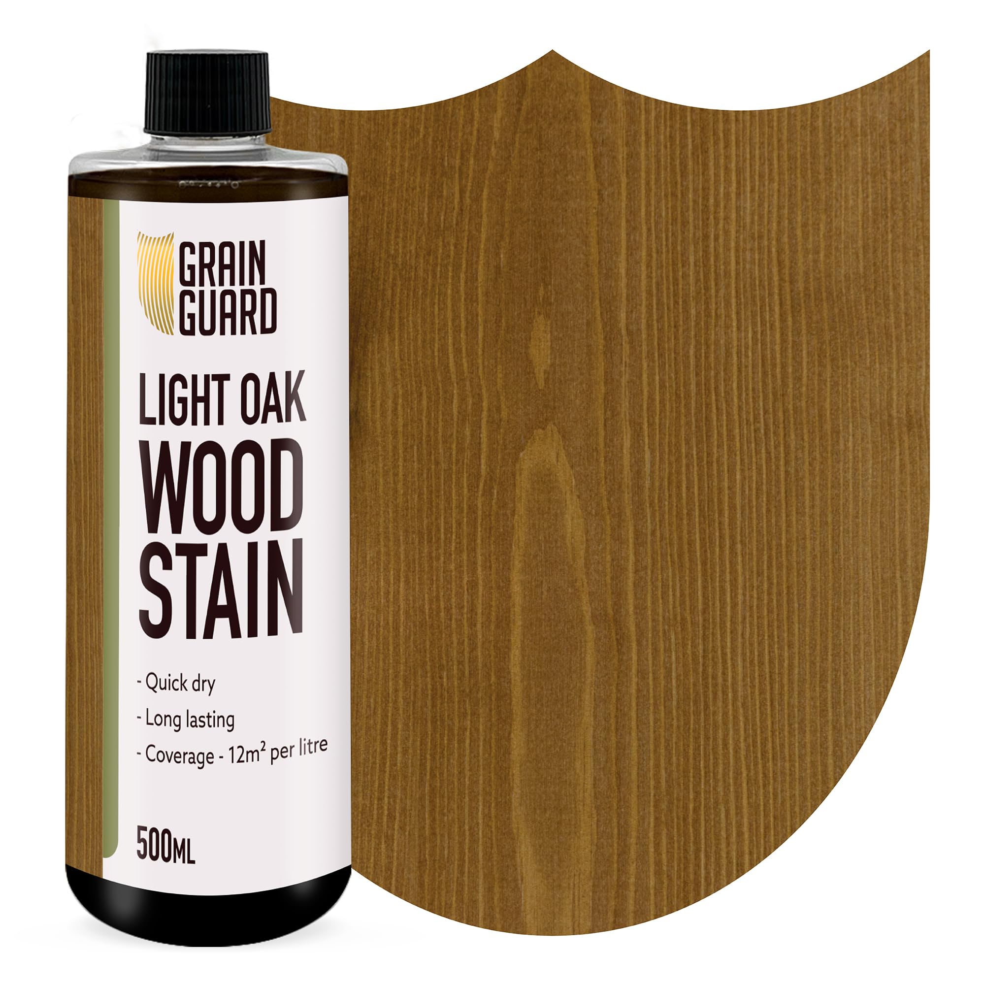 Wood Stain Water Based | Light Oak | 500ml | Interior Furniture Stain | Light & Dark Stains | Eco-Friendly & Non-Toxic Wood Dye | Easy Application | Quick Dry & Low Odour