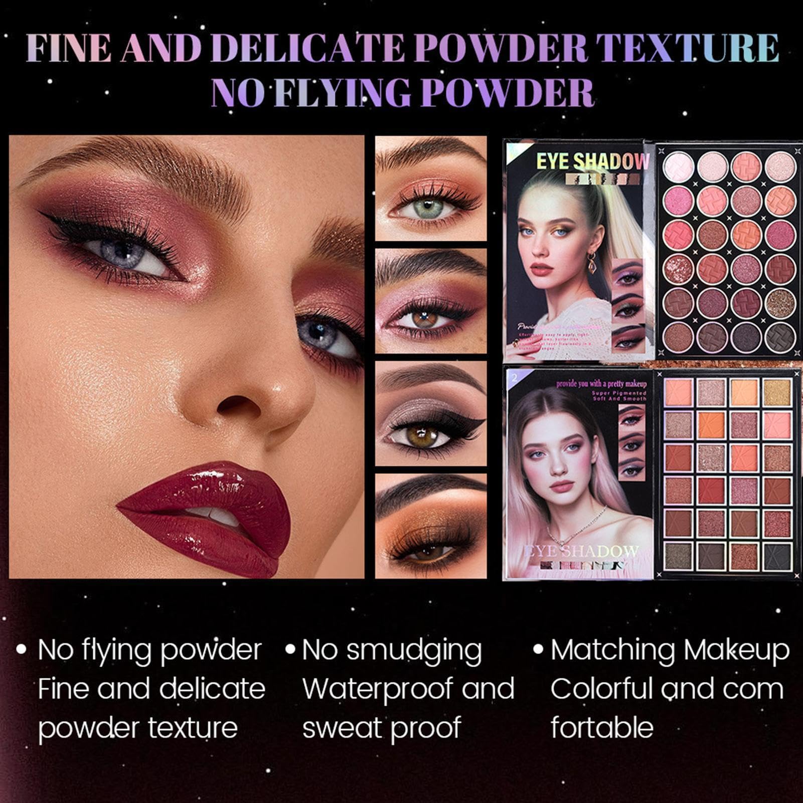 Palette Di Ombretti 48 Colori Ombretti Opachi | Viso Glitter Blush Contour Per Donne Ragazze Uso Quotidiano Feste Vacanze Compleanni Appuntamenti Lavoro Matrimoni Eventi