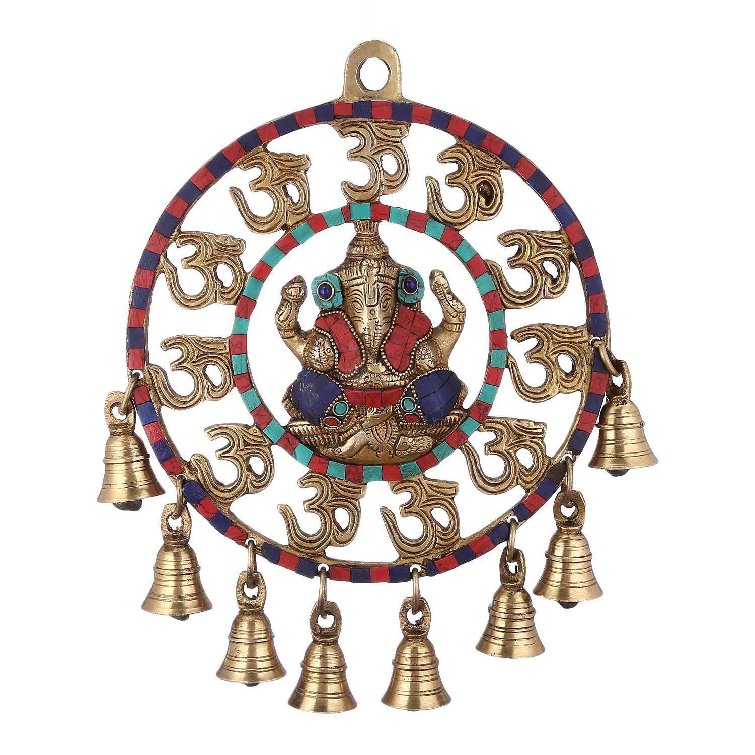 Aone India Om Ganesha Wall Hanging with Bells | Home Decor