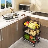 BRIAN & DANY Storage Trolley Cart, 4 Tier - 5