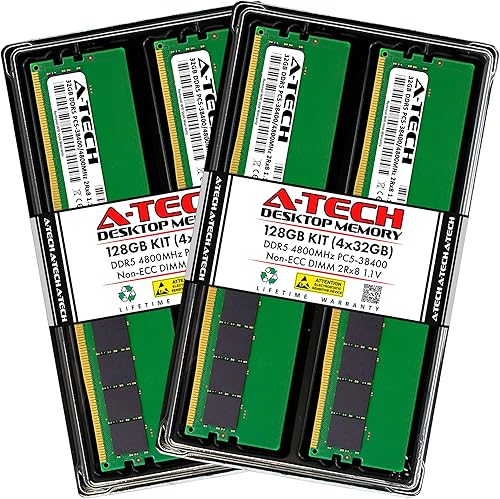 Vista 9 de A-Tech 32GB Kit (2x16GB) DDR5 4800MHz PC5-38400 CL40 UDIMM 1.1V Memoria RAM de escritorio sin ECC no tamponada DIMM de 288 pines Módulos