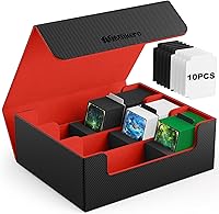 Vista 11 de Mlikero Caja de Cubierta de Cartas para Tarjetas Comerciales 1800+, Caja de Almacenamiento de Tarjetas Comerciales Compatible con Toploader