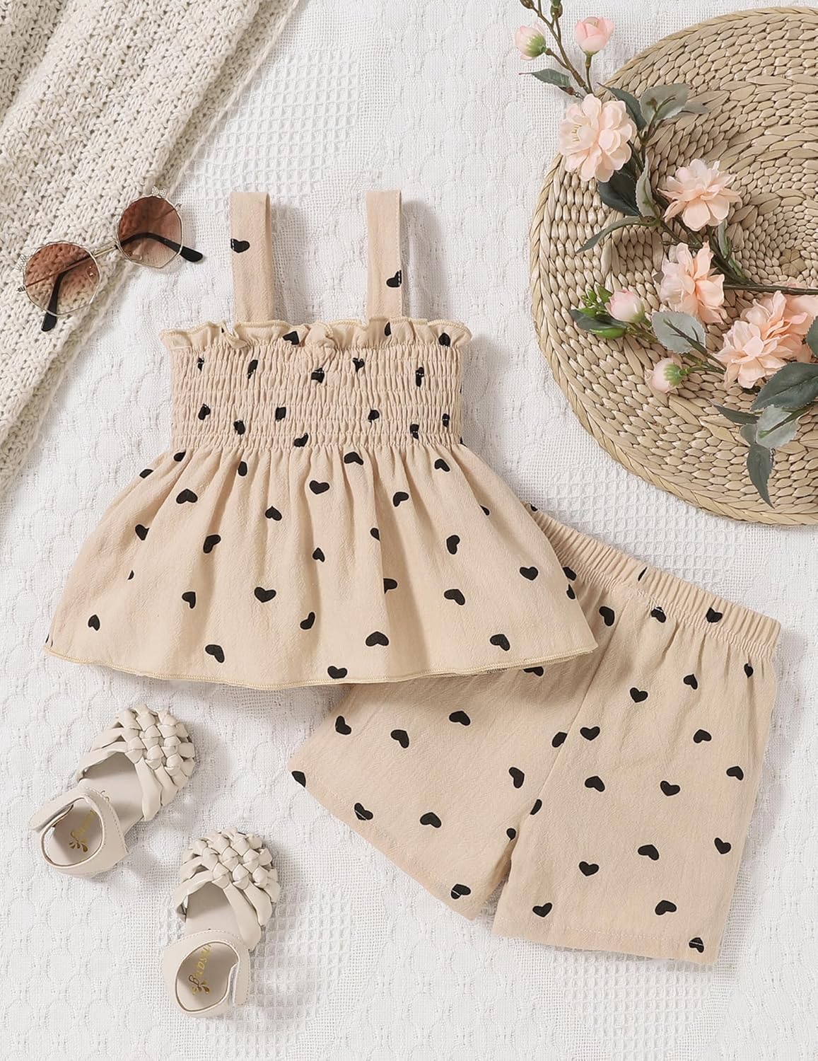 Toddler Girl Clothes Baby Girl Summer Outfits Ruffle Sleeveless Shirts Tops Shorts Set for Girl Clothing - Image 7