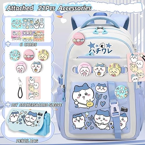Miniatura 2 de Mochila Kawaii con 18 piezas de accesorios de dibujos animados de anime, antirrobo de viaje, estética, bolsa de regalo para el nuevo semestre