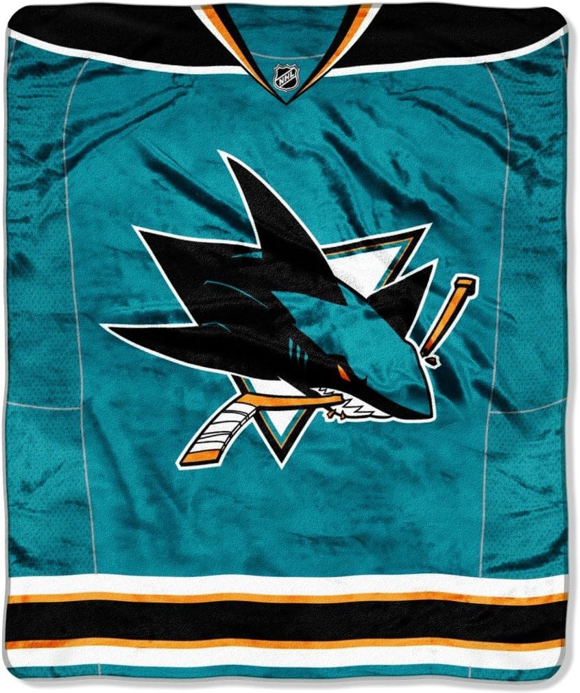 NHL Jersey Plush Raschel Throw, 50" x 60"