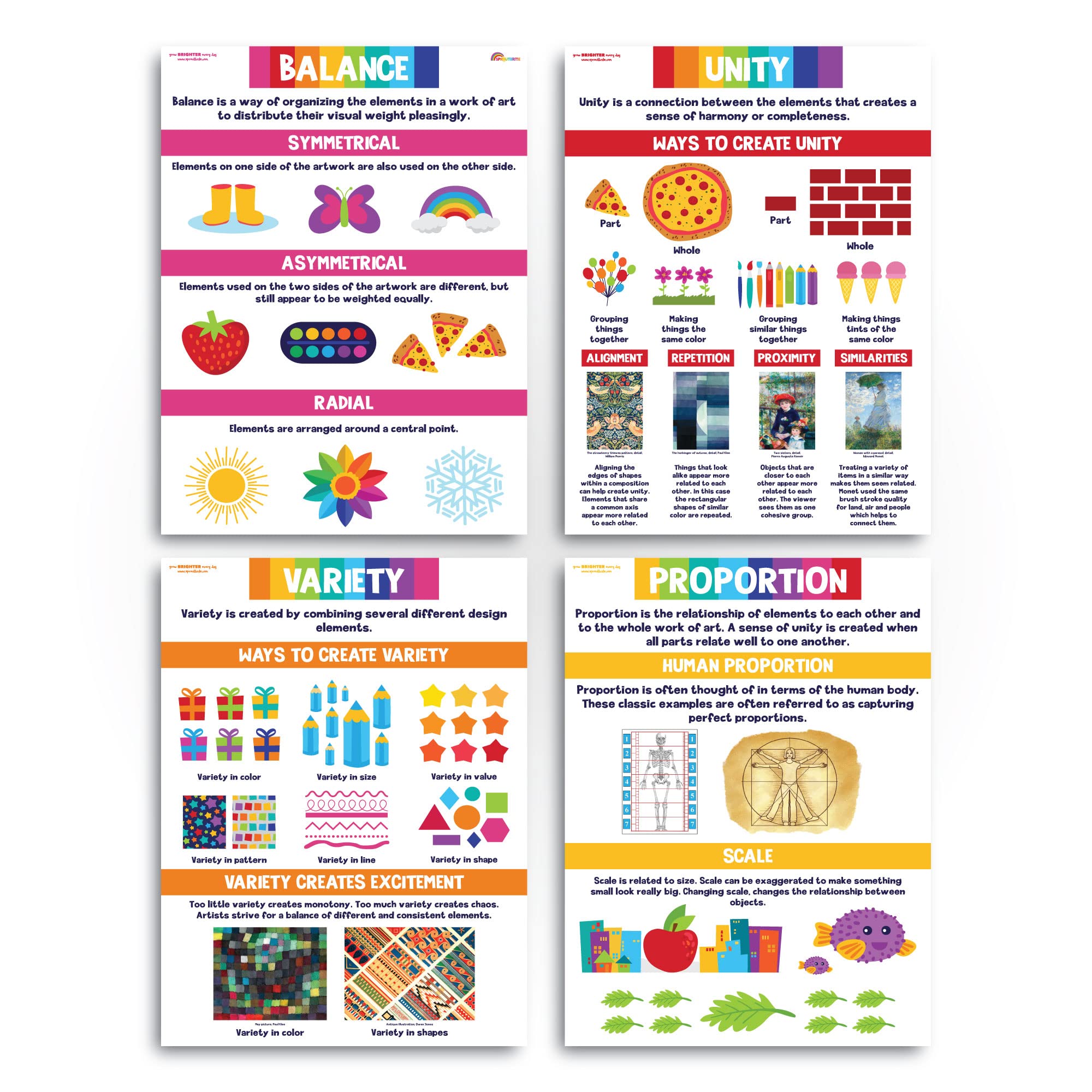 Snapklik.com : Sproutbrite Art Posters Elements Of Art Principles Of