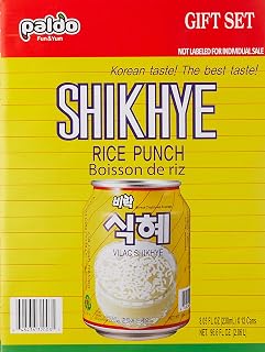 Paldo Rice Punch Sikhye - Authentic Korean Traditional Drink, No Artificial Colors, 12-Pack 238mL Cans Gift Set