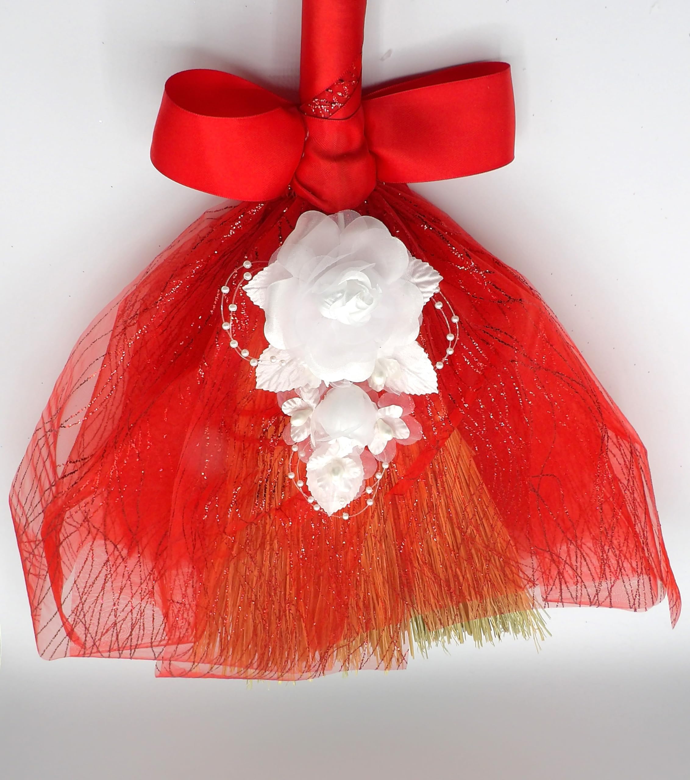 Wedding Ceremony 34" Red and White Jumping The Broom