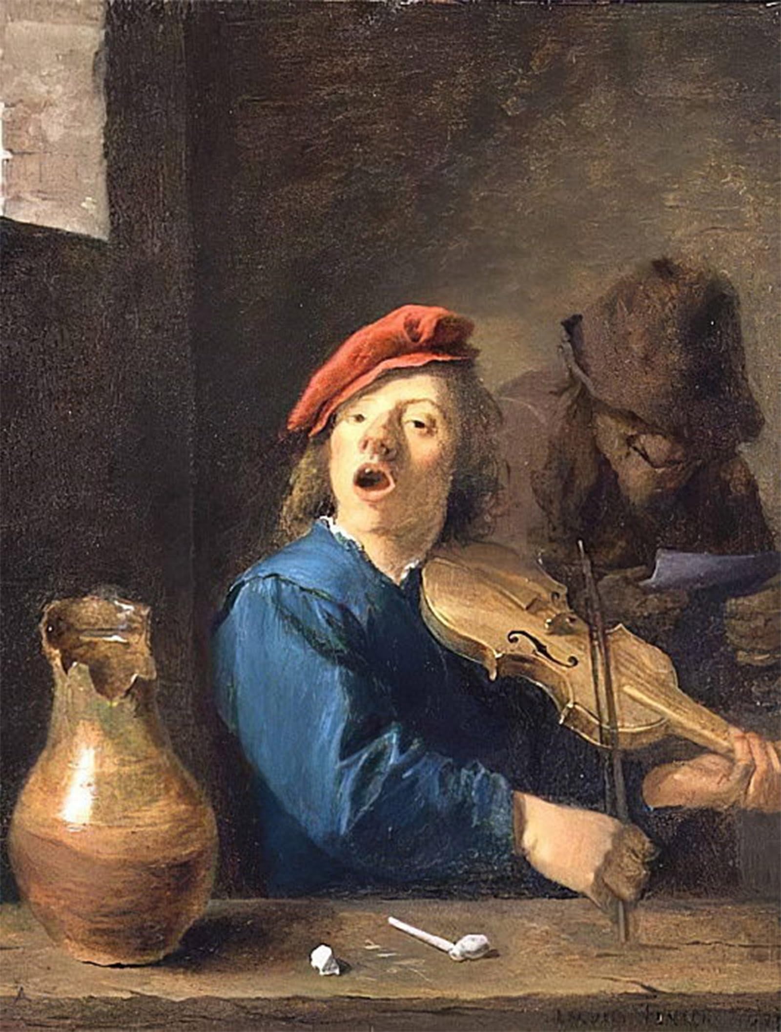 Image sur toile impression tableaux peinture sur toile le violoniste