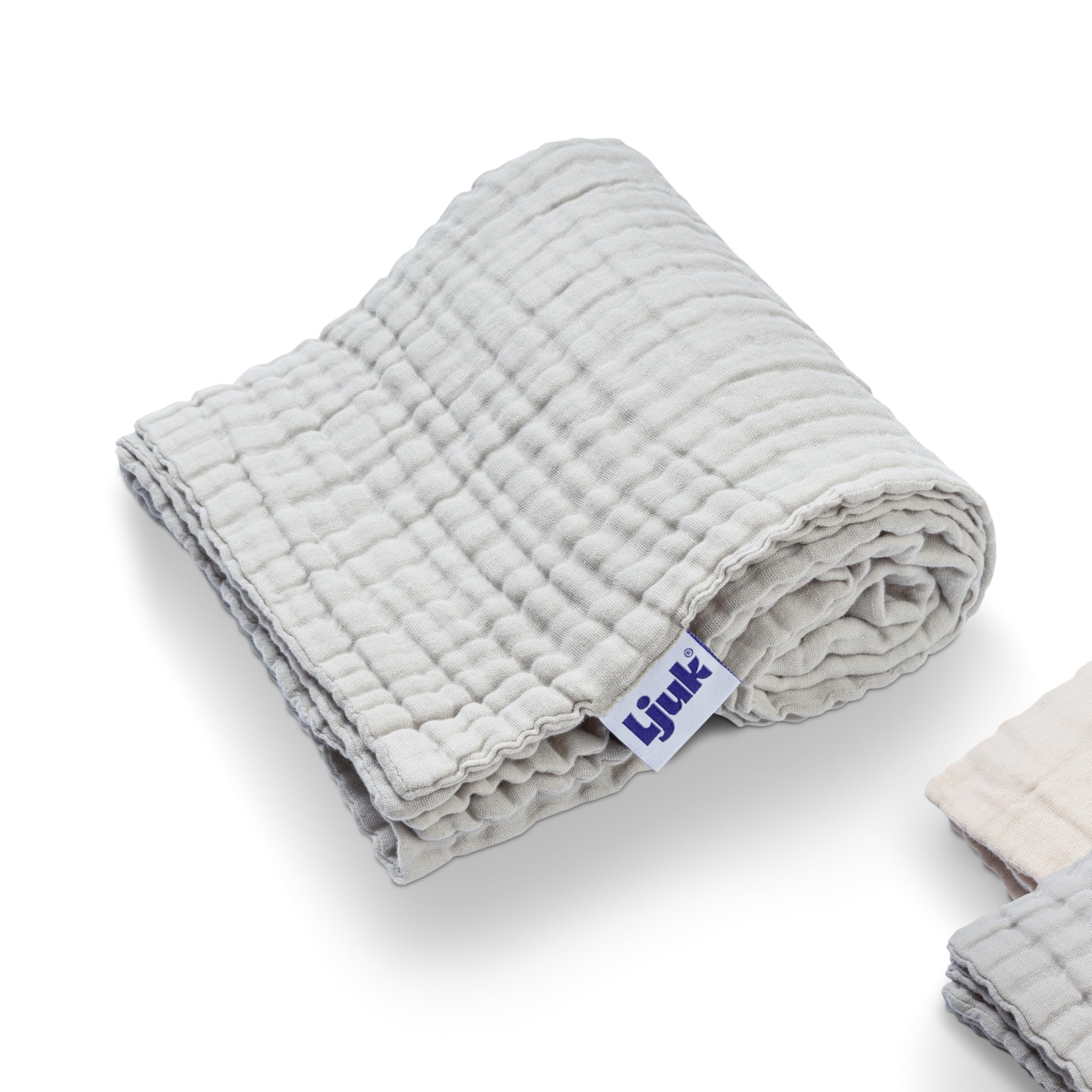 Ljuk® Muslin Baby Blanket - Premium 100% Cotton, Breathable, Soft Swaddle Blanket for Babies and Toddlers (105 x 105 cm) (Millenial Gray)