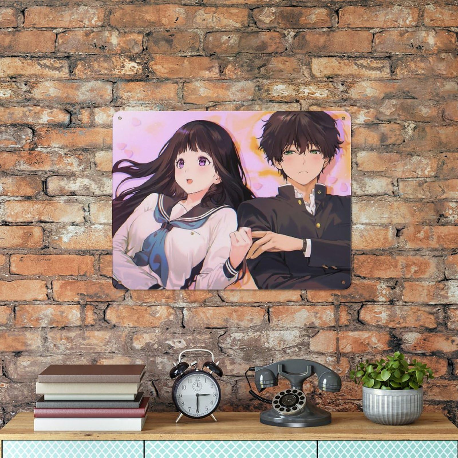 Amazon.co.jp: ブリキ看板 氷菓 折木 奉太郎 千反田 える レトロ 鉄板